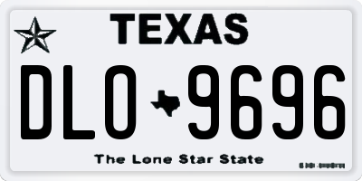 TX license plate DLO9696