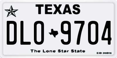 TX license plate DLO9704