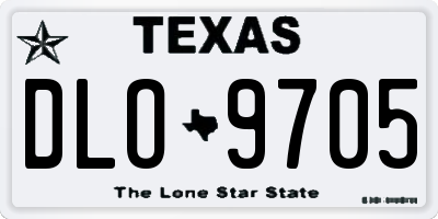 TX license plate DLO9705