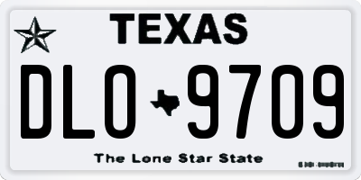 TX license plate DLO9709