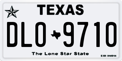 TX license plate DLO9710