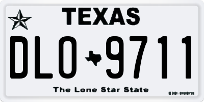 TX license plate DLO9711