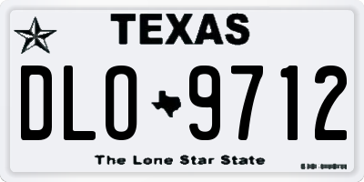TX license plate DLO9712