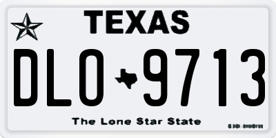 TX license plate DLO9713