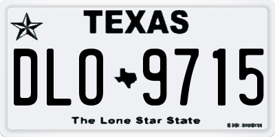 TX license plate DLO9715