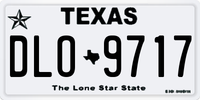 TX license plate DLO9717