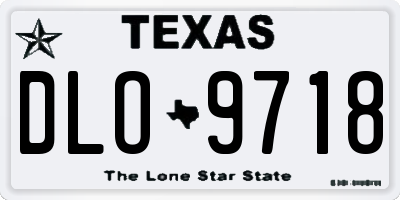 TX license plate DLO9718