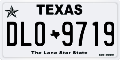 TX license plate DLO9719