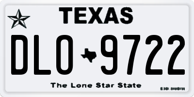 TX license plate DLO9722