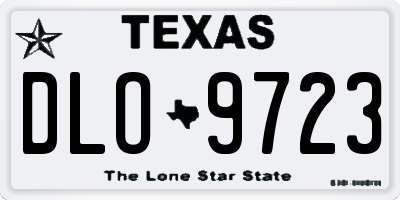 TX license plate DLO9723