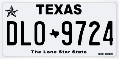 TX license plate DLO9724
