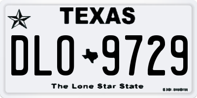 TX license plate DLO9729