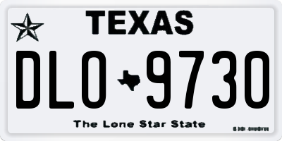 TX license plate DLO9730