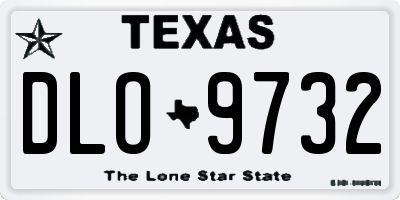 TX license plate DLO9732
