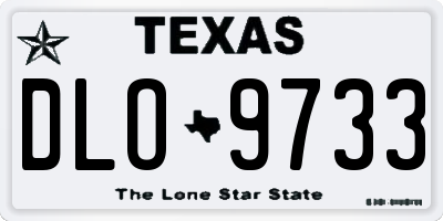 TX license plate DLO9733