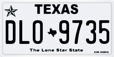 TX license plate DLO9735