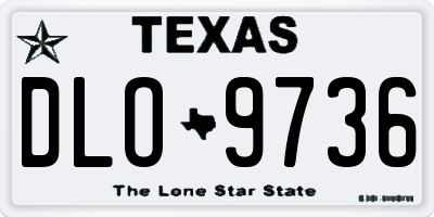 TX license plate DLO9736