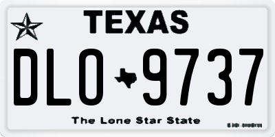 TX license plate DLO9737