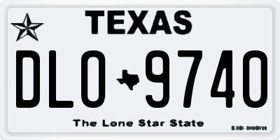 TX license plate DLO9740