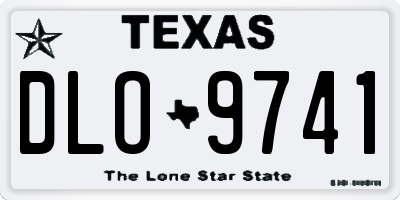 TX license plate DLO9741
