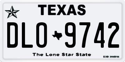 TX license plate DLO9742