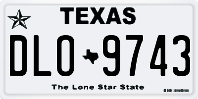 TX license plate DLO9743
