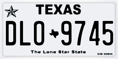 TX license plate DLO9745