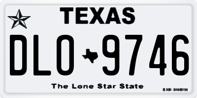 TX license plate DLO9746
