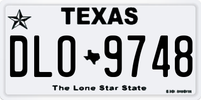 TX license plate DLO9748