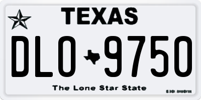 TX license plate DLO9750
