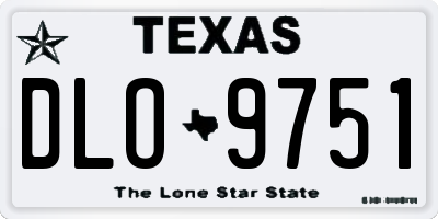 TX license plate DLO9751