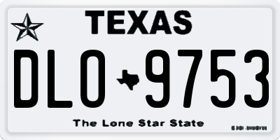 TX license plate DLO9753