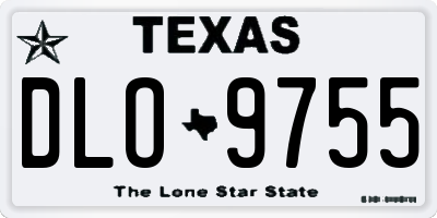 TX license plate DLO9755
