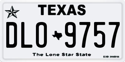 TX license plate DLO9757