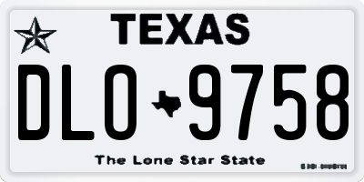 TX license plate DLO9758