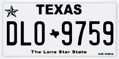 TX license plate DLO9759