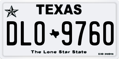 TX license plate DLO9760