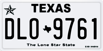 TX license plate DLO9761
