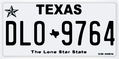 TX license plate DLO9764