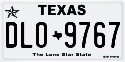 TX license plate DLO9767