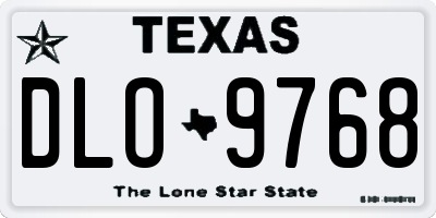TX license plate DLO9768