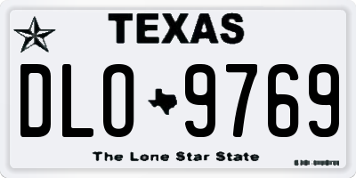 TX license plate DLO9769