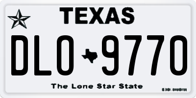 TX license plate DLO9770