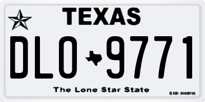 TX license plate DLO9771