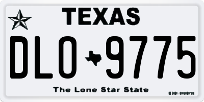 TX license plate DLO9775