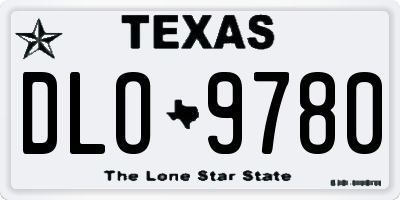TX license plate DLO9780