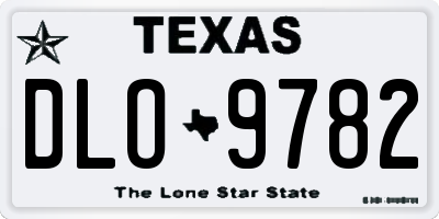TX license plate DLO9782