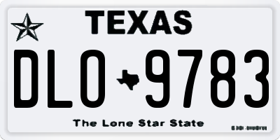 TX license plate DLO9783