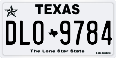 TX license plate DLO9784