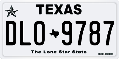 TX license plate DLO9787